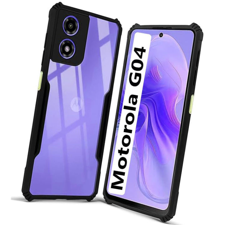 Motorola Moto G04 / Moto G04S / Moto E14 4G Xundd Protective Airbag Bumper Transparent Back Side Clear Phone Case For Motorola Moto E14 Back Cover