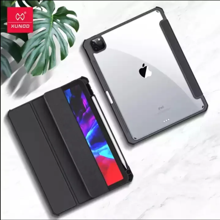Xundd%20Leather%20Case%20For%20Apple%20iPad%20Pro%2012.9%20(2018-2020-2021)%2012.9%20inch%20Case%20Shockproof%20Transparent%20Trifold%20Light%20Anti-impact%20Magnetic%20Leather%20Tablet%20Cover%20(Black)%20-%20Image%203