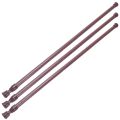 3X Extendable Telescopic Spring Loaded Net Voile Tension Curtain Rail Pole Rods,55-90cm,Wood Color. 