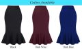 2022 New Fashion Women's Causal Mermaid Hips-Wrapped Pencil Skirt Fishtail Skirt Slim High Waist A-line Dress XS-8XL. 