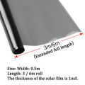 50cmx300cm All Black Glass Sticker Window Shade car Sunscreen Insulating Film Balcony Shade Glass Film Dark Black Car Window Tint Film Glass 1%-50% Roll Summer Car Auto House Windows Glass Tinting Solar Protection HAPPYTIME.