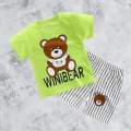 Baby Boy  Summer Short Sleeve T-shirt Tee Shorts 2 Pcs Outfits Set used children baby comfortable T-shirt and pant (. 