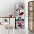 Black Gold Refrigerator Door Sticker Self Adhesive Waterproof 3D Wallpaper Fridge Door Wrap Mural Cover Home Room Kitchen Decor.