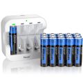 8pc 3500mWh 1.5V AA Lithium Rechargeable Battery 4 Slot Charger, For Wireless Mouse, Keyboard, Alarm Clock And Other Electronic. 