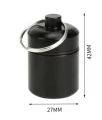 1 Pcs Medicine Box Keychain Metal Mini Waterproof Alloy Medicine Box Case Holder Container Key chain Gift. 