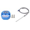 1Pcs RTD PT100 Temperature Transmitter DC24V Minus 50 - 100 Degree Output 0-10V & 1Pcs Steel Temperature Probe Pt100 RTD Sensor Cable 2M 98 Mm 3 Wires -50 - 400 Celsius. 