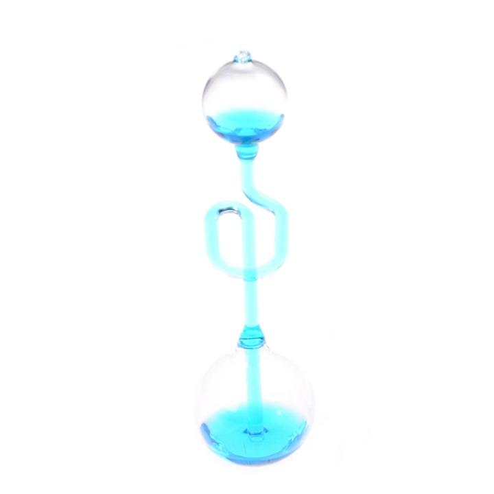 Love Meter Hand Boiler Thermometer Spiral Glass Science Energy Museum Toy Gifts Blue