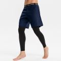 Men 2 in 1 Running Tight Pants Sports Jogging Training Shorts Fitness Basketball Compression Leggings Trousers Custom Logo. 