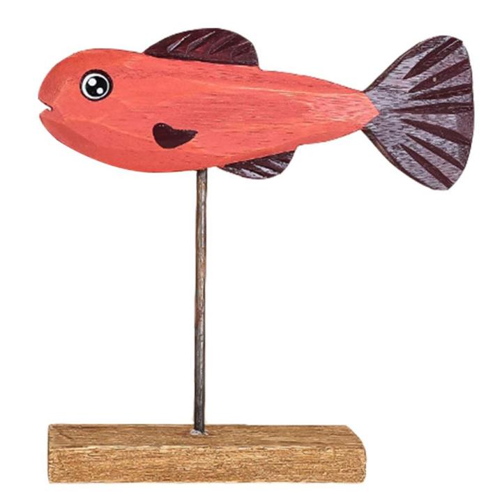 Fish Statue Sle Base Hand-crafted Cheerful Fish Statue