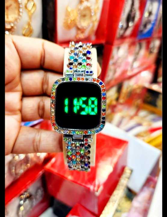 Luxury Stylish Fashionable Touch Screen Diamond Watch For