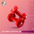 Vinyl Dumbbell 3 Kg with Pair - Red.