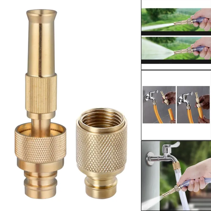 Brass Nozzle High Pressure Water Spray Gun | Water Jet Hose Nozzles Hose Pipe Spray Gun High Pressure Water Gun for Car, Bike, Window Cleaning Sprayer and Plants Sprayer