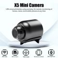 1080P HD X5 Mini WiFi Camera Included Sound Detector for Home Office 140 Degrees Micro Baby Monitor. 