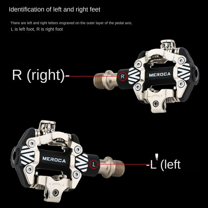 MEROCA%20Sealed%20Bearing%20Mtb%20Bike%20Pedals%20Bicycle%20Self-Locking%20Pedals%20with%20Clips%20Doubleside%20Clipless%20Pedal%20Spd%20Ultralight%20Bicycle%20Parts%20-%20Image%209