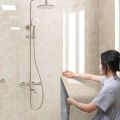 Toilet Bathroom Waterproof Stickers Self-adhesive Wallpaper Toilet Wall Covering Renovation Moisture-proof Ceramic Wall Stickers.