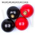 M4-M16 Black Red Round Ball Resin Ball Knobs Bakelite Lever Knob Grip Handles Of Furniture Or Machine Tool Replacement.