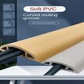 Cable Concealer Manage Anti-extrusion Floor Cord Cover Self-Adhesive Durable Cord Protector Trapezoid Power Cable Protector Home Outdoor. 