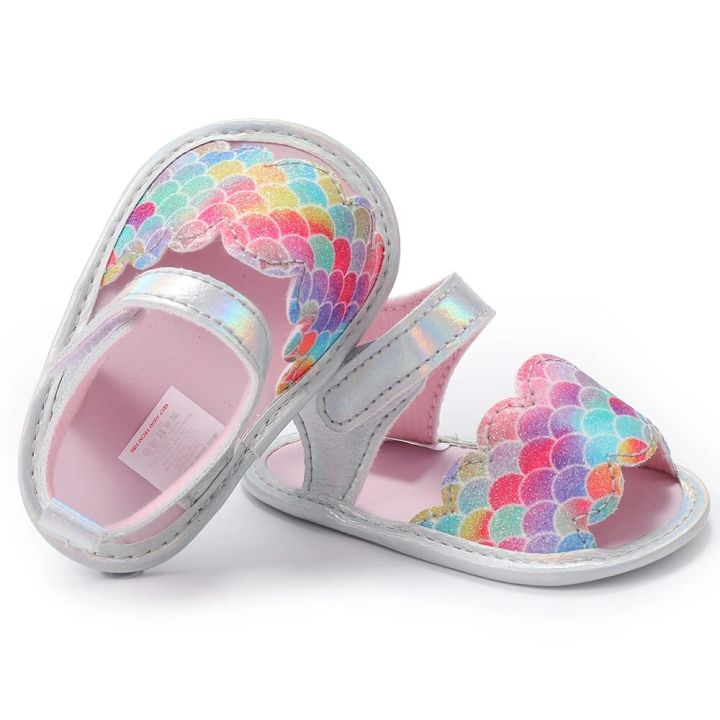 【Broad Sunlight shop】(New) fashion newborn toddler infant baby girls princess shoes summer sandals Pu non-slip soft shoes kids shoes cute first walkers
