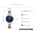 Curren 9015 Women'S Watch Luxurious Stainless Steel Women'S Watch-Rose Gold And Blue Color. 