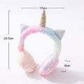 Children's cartoon unicorn color headphones winter cold/ warm earmuffs music headsets. 