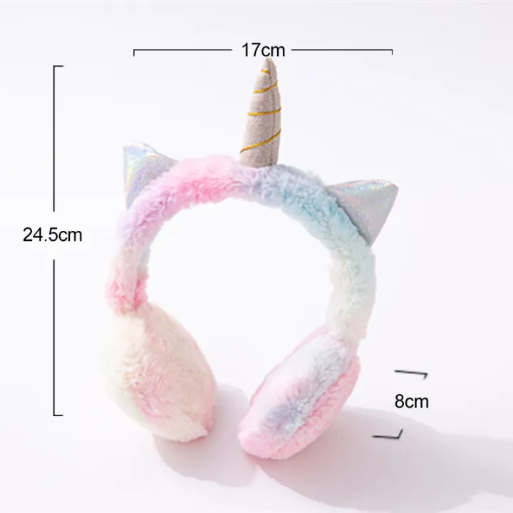 Children's%20cartoon%20unicorn%20color%20headphones%20winter%20cold/%20warm%20earmuffs%20music%20headsets%20-%20Image%205