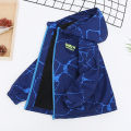 Spring Autumn Waterproof Children Hooded Cartoon Girls Jacket Warm Fleece Lined Zip Outwear School Kids Boys Outfit Top XMP99. 