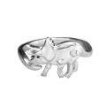 CuteOpen Adjustable Ring Gift for Women Rings Dinosaur Rings Long-necked Dragon Stegosaurus Jewelry.