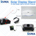 Solar Powered 360° Rotating Display Stand Turntable for Product Showcase. 