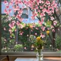 GC Flower Window Clings, Hanging Vine Floral Glass Sticker, Waterproof Fallen Flowers Vine Glass Stickers For Bedroom Restroom Glass Window Doors DIY Decoration. 