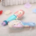 Anti-Static Hair Massage And Hairdressing Comb Plastic Ice And Snow Mermaid Cartoon Comb For Childrencartoon Mermaid Elsa Kids Anti Static Air Cushion Massage Comb Hair Styling Tool. 