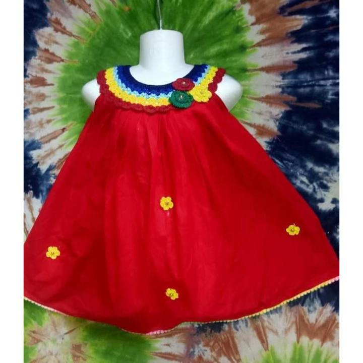 Baby girl s Dress made through kushikata Red Daraz .bd