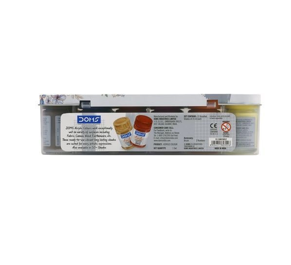 Doms%20Acrylic%20Paints%20Set%20With%20Iron%20Box%2012%20Shades%20x%2015%20ml%20-%20Image%204