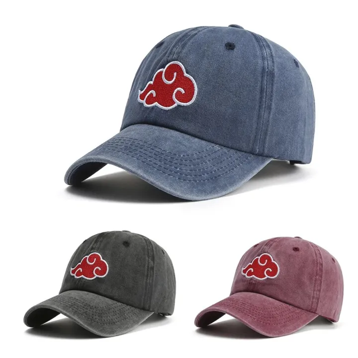 Naruto Akatsuki Uchiha Family Logo Baseball Cap Red Cloud Ninja Anime Dad Hat Performance for Men Women Breathable