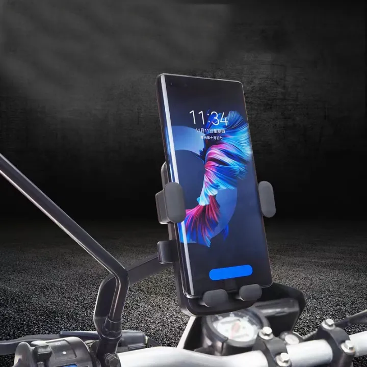 360%C2%B0%20Rotatable%20Alloy%20Motorcycle%20Phone%20Holder%20Rearview%20Mirror%20Motor%20Phone%20Mount%20-%20Image%202