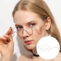 Glasses Frame No Lens Frame Crystal Wire Decorative Eyewear Eyeglasses Wave Shape for Rimless Music Festival Costumes ,. 