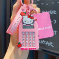 Genuine Kawaii Sanrio Keychain Hello Kitty Kuromi Cinnamoroll Bag Pendant Creative Calculator Key Chain Ornaments Birthday Gift.