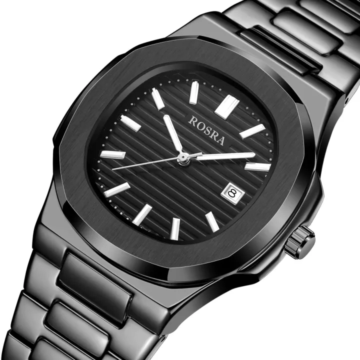 Stainless%20Steel%20Wrist%20Matte%20Quartz%20Watch%20For%20Men-Black%20-%20Image%203