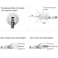 4X Mini Motion Sensor Light Switch 110-220V PIR Sensor Smart Detection Time Adjustable Infrared Induction Detector.