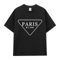 Oversized Hip-Hop T Shirts Cute Triangular Paris letter Harajuku Print Tee Regular Mens Tops Quality Rapper Tshirt.