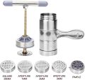 Portable Stainless Steel Manual Noodles Press Machine Pasta Maker with 5 Noodle Mould Fruits Juicer Spaghetti Making Tools Household Presser.