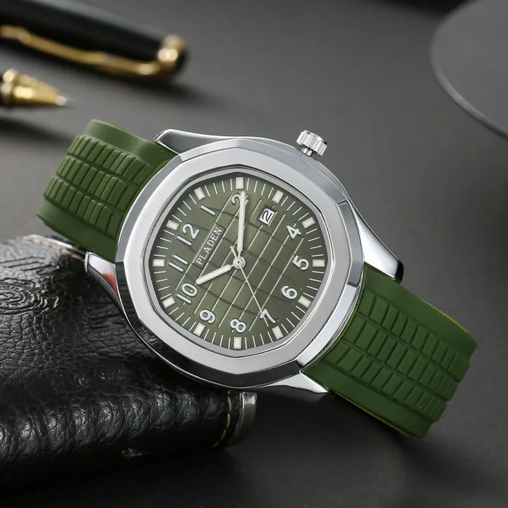 PLADEN%20Watches%20Classic%20Luminous%20Silicone%20Band%20Waterproof%20Quartz%20Watch%20Square%20Business%20Men's%20Watch%20Wholesale%20-%20Image%203