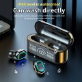Tws wireless bluetooth 5.2 earbuds waterproof sport headset noise reduction hifi stereo headphones touch control earphone with led charging case.
