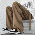 MIXGEORANew Design Sense Western Trousers MeninsPu Shuai High-Grade Pants Draping Effect Brown Suit Pants. 