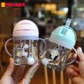 250ML Baby Feeding Cup With Straw / Water Bottle With Handle / Drinking Bottle / Learning Suction Cup With Gravity Ball. 