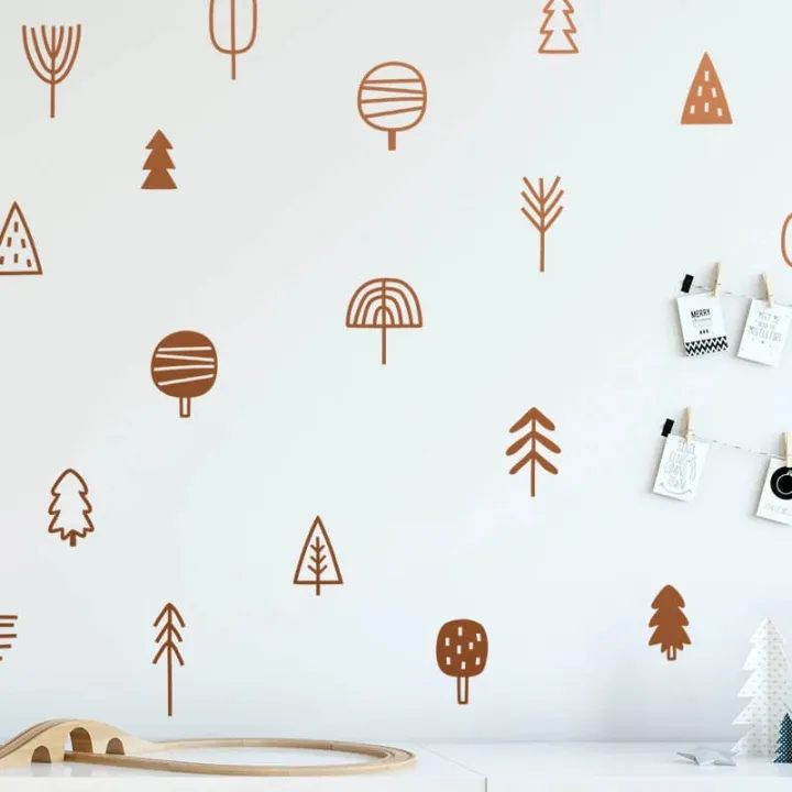 Cute%20Woodland%20Pine%20Tree%20Wall%20Decals%20Nursery%20Art%20Decor%20Forest%20Vinyl%20Wall%20Stickers%20Kids%20Bedroom%20Natural%20Decoration%20-%20Image%202