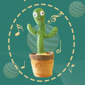 Dancing Cactus Talking Cactus Stuffed Plush Toy Electronic Toy with Song Plush Cactus Potted Toy Early Education Toy for Kids. 