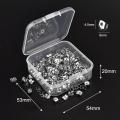 30~880pcs Ear Plug Box Clear Rubber Alloy Earring Clasp Earrings Accessories Kit DIY Jewelry Making Ears Hook Findings.