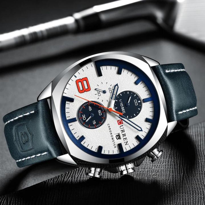 CURREN%208324%20Relogio%20Masculino%20Olahraga%20Pria%20Top%20Brand%20Mewah%20QUARTZ%20Pria%20Chronograph%20Tanggal%20Militer%20Tahan%20Air%20Jam%20Tangan%20-%20Image%202