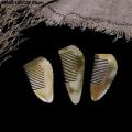 【Daily Necessities For Anyone Store】Natural Ox Horn Anti-Static Hair Comb With Handle for Salon Styling Hair Styling.