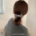 Camellia after the rain ~ Houndstooth small fragrance autumn and winter hairpin on the back of the head for women with big BB clip bangs clip large intestine hair tie.
